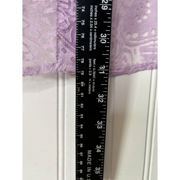 White Stag Womens 26/28 Lavender Burnout Sheer Floral Swirl Button Up Blouse Top - Picture 8 of 8